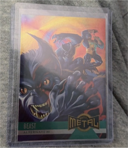 1995 Fleer Marvel Metal #126 Beast Alternate M — front