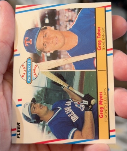 1988 Fleer #644 Greg Myers / Greg Tabor — front