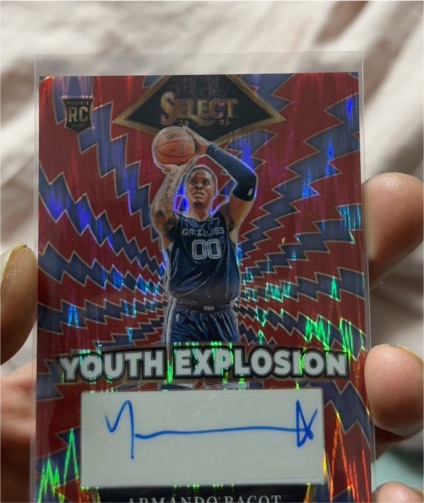 2024-25 Panini Select #YE-BAC Armando Bacot Youth Explosion Signatures Auto — front