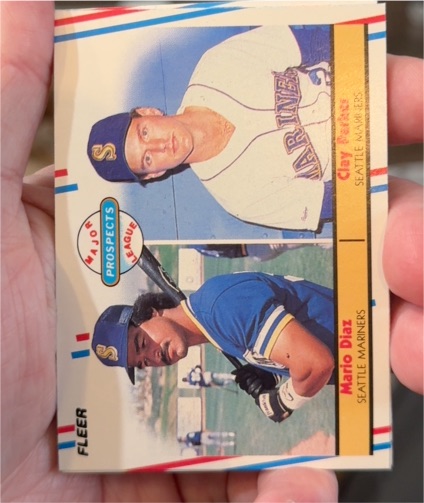 1988 Fleer #649 Mario Diaz / Clay Parker — front