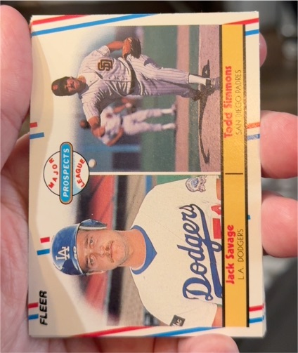 1988 Fleer #650 Jack Savage / Todd Simmons — front