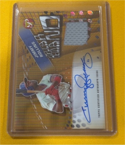 2025 Topps Pristine Popular Demand Auto Relic #PPDAR-JRO Jimmy Rollins — front