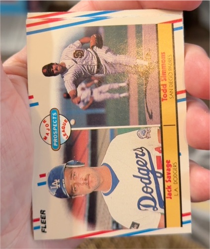 1988 Fleer #650 Jack Savage / Todd Simmons — front