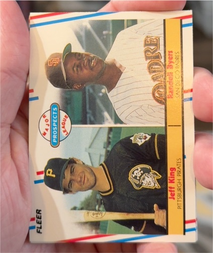 1988 Fleer #653 Jeff King / Randall Byers — front
