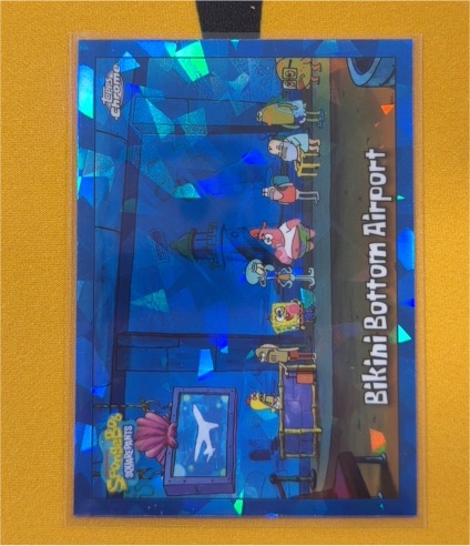 2025 Topps Chrome SpongeBob SquarePants Sapphire #149 Bikini Bottom Airport — front