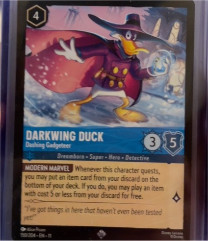 2023 Lorcana Winterspell #150 Darkwing Duck - Dashing Gadgeteer — front