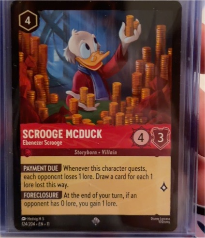 2023 Lorcana Winterspell #124 Scrooge McDuck Ebenezer Scrooge — front