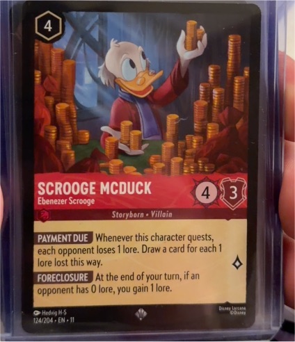 2023 Lorcana Winterspell #124 Scrooge McDuck Ebenezer Scrooge — front