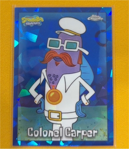 2025 Topps Chrome SpongeBob SquarePants Sapphire #199 Colonel Carper — front