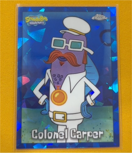 2025 Topps Chrome SpongeBob SquarePants Sapphire #199 Colonel Carper — front