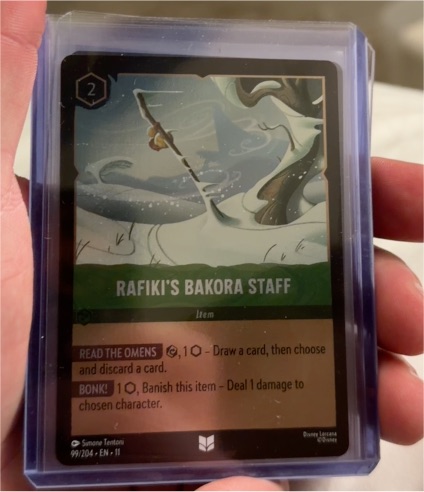 2023 Lorcana Winterspell #99 Rafiki's Bakora Staff — front