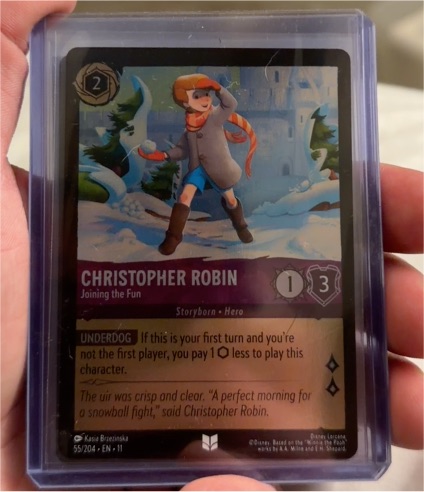 Disney Lorcana Winterspell #55 Christopher Robin Joining the Fun — front