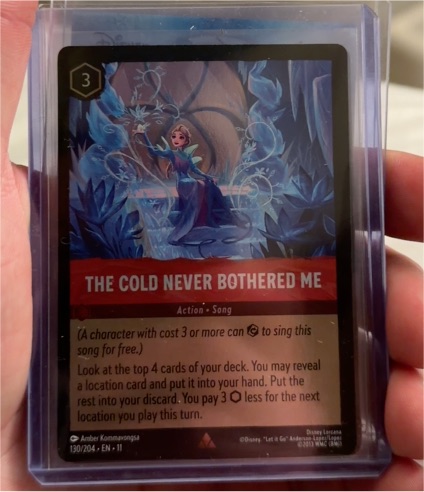2023 Lorcana Winterspell #130 The Cold Never Bothered Me — front