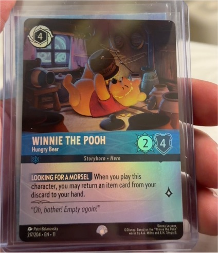 Disney Lorcana #217 Winnie the Pooh Hungry Bear — front