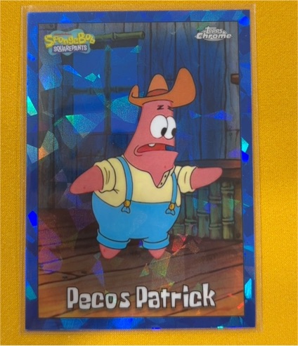2025 Topps Chrome SpongeBob SquarePants Sapphire #55 Pecos Patrick — front