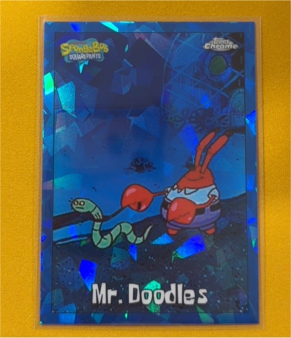 2025 Topps Chrome SpongeBob SquarePants Sapphire #108 Mr. Doodles — front