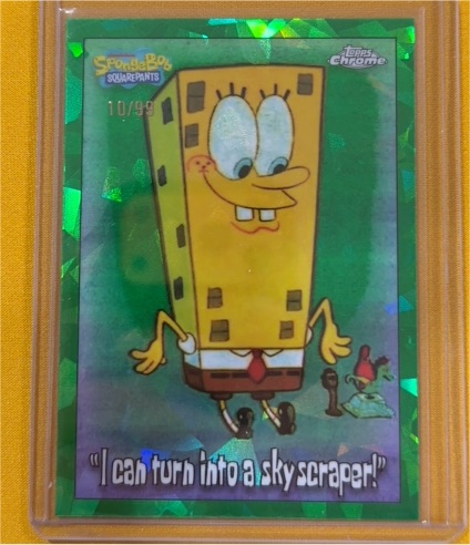 2025 Topps Chrome SpongeBob #175 I can turn into a skyscraper! — front