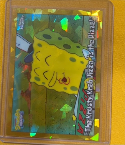 2025 Topps Chrome SpongeBob #73 The Krusty Krab Pizza, Is The Pizza! — front