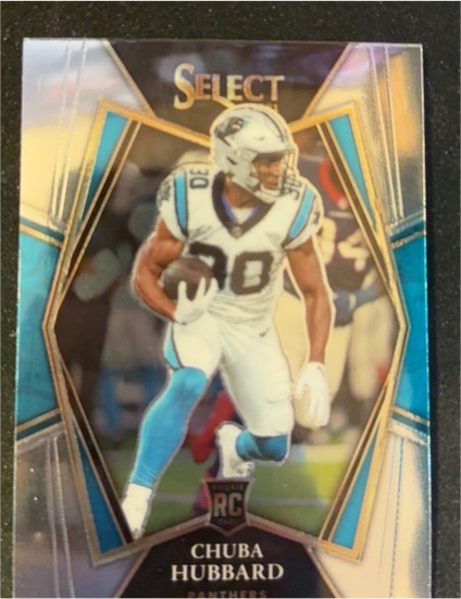 2021 Panini Select #176 Chuba Hubbard Premier Level Rookie — front
