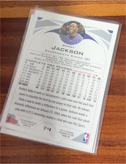 2004-05 Topps #74 Bobby Jackson — front