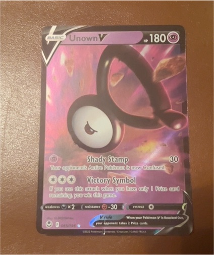 2022 Pokémon Sword & Shield Silver Tempest #65 Unown V — front
