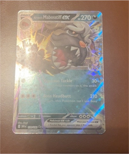 2025 Pokémon SV10 Destined Rivals #139 Arven's Mabosstiff EX — front