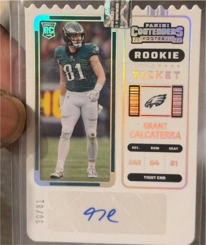 2022 Panini Contenders #243 Grant Calcaterra Rookie Ticket — front