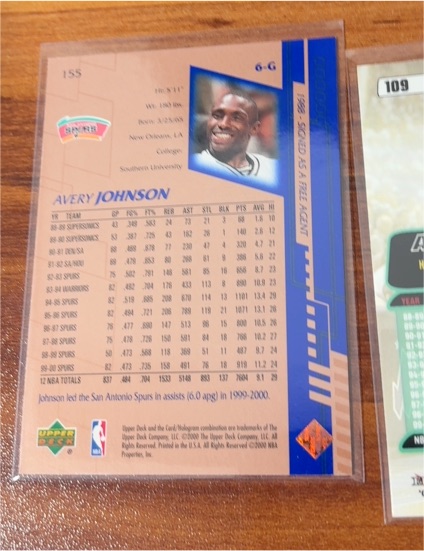 1996-97 Upper Deck #110 Avery Johnson — front