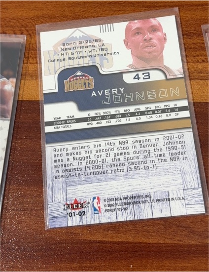 2001-02 Fleer #43 Avery Johnson — front