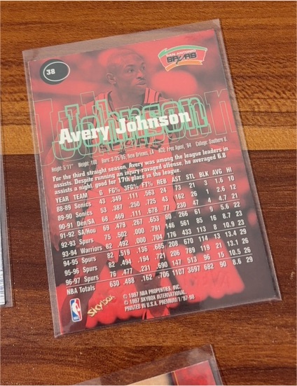1997-98 Skybox #38 Avery Johnson — front