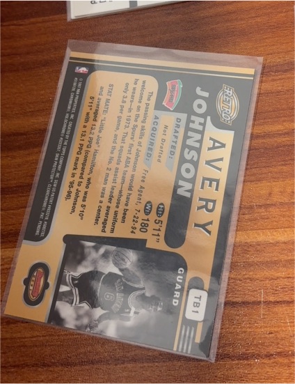 1996-97 Bowman's Best Retro #TB1 Avery Johnson — front