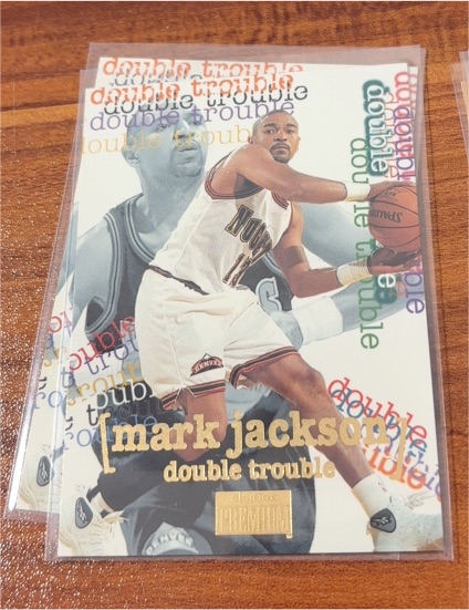 1996-97 SkyBox Premium #268 Mark Jackson Double Trouble — front
