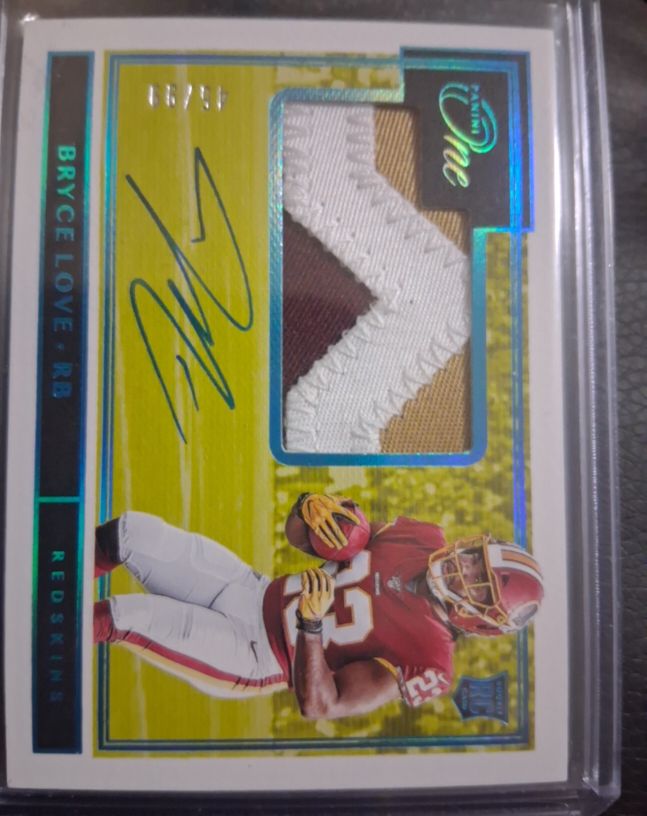 2019 Panini One #12 Bryce Love Rookie Patch Autographs — front