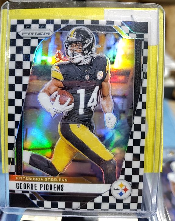 2024 Panini Prizm #243 George Pickens Black & White Checker Prizm — front