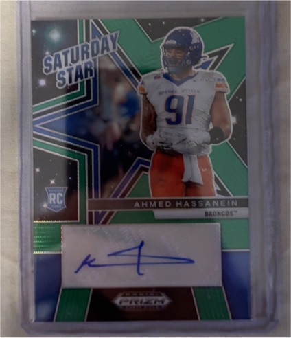 2025 Panini Prizm Draft Picks #Saturday Star Signatures Ahmed Hassanein — front