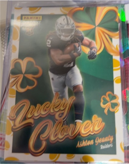 2025 Panini Instant #12 Ashton Jeanty Lucky Clover Rookie — front