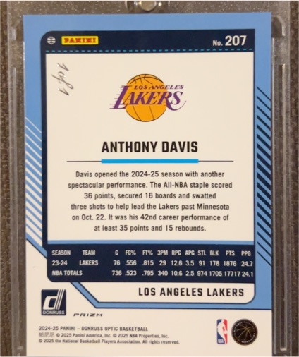 2024-25 Panini Donruss #207 Anthony Davis — front