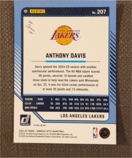 2024-25 Panini Donruss #3 Anthony Davis — front