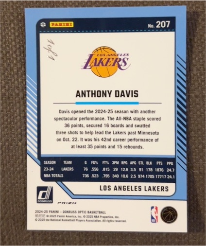 2024-25 Panini Donruss #3 Anthony Davis — front