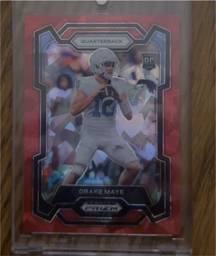 2024 Panini Prizm Draft Picks #103 Drake Maye Red Ice Prizm Rookie — front