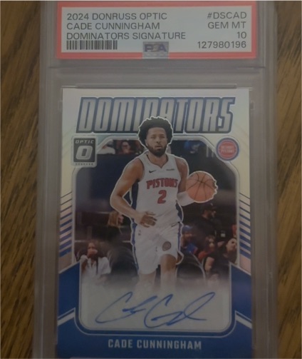 2024 Donruss Optic #DSCAD Cade Cunningham Dominators Signature — front