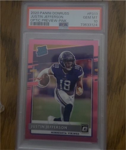 2020 Panini Donruss Optic Preview Pink #P313 Justin Jefferson — front