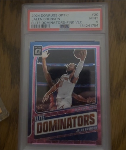 2024 Donruss Optic #20 Jalen Brunson Elite Dominators Pink VLC — front