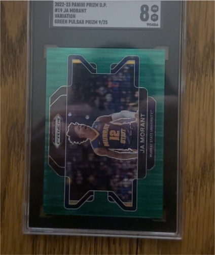 2022-23 Panini Prizm Draft Picks #19 Ja Morant Variation Green Pulsar Prizm 9/25 — front