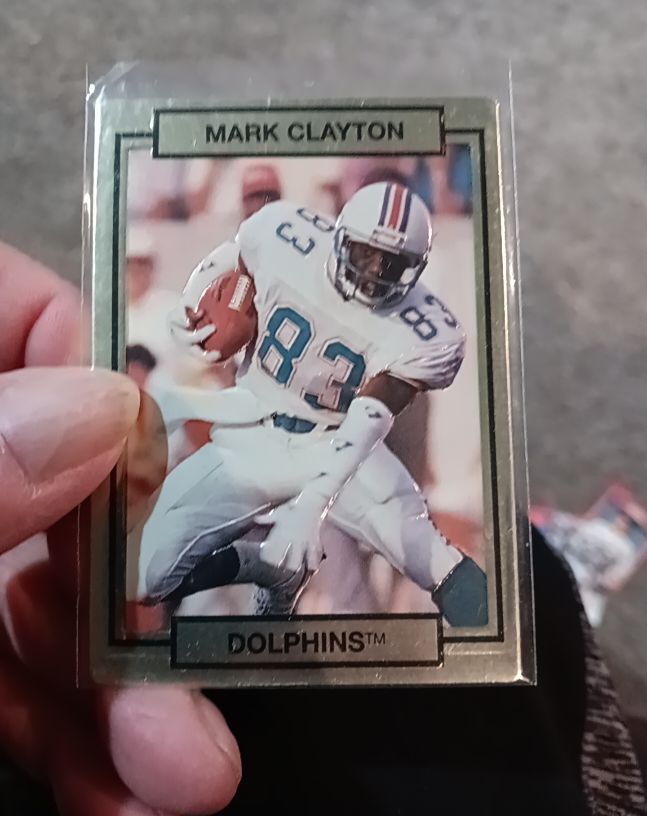 1990 Action Packed #141 Mark Clayton Miami Dolphins — front