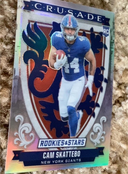 2025 Panini Rookies & Stars #21 Cam Skattebo Crusade Silver — front