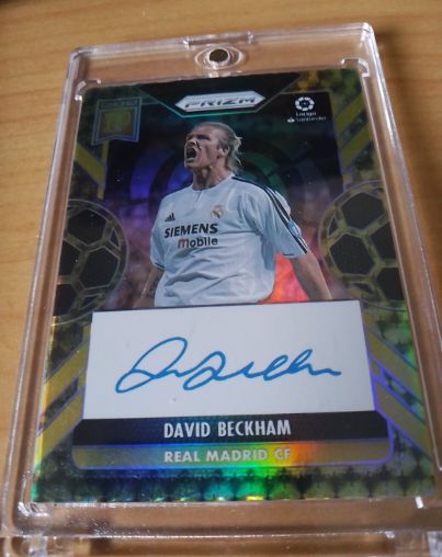 2021 Panini Prizm David Beckham Real Madrid CF Autograph — front
