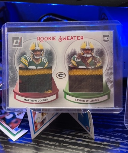 2025 Donruss #Dual Rookie Sweater Matthew Golden & Savion Williams — front