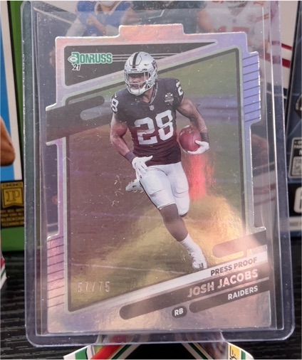 2021 Donruss #85 Josh Jacobs Press Proof Premium — front