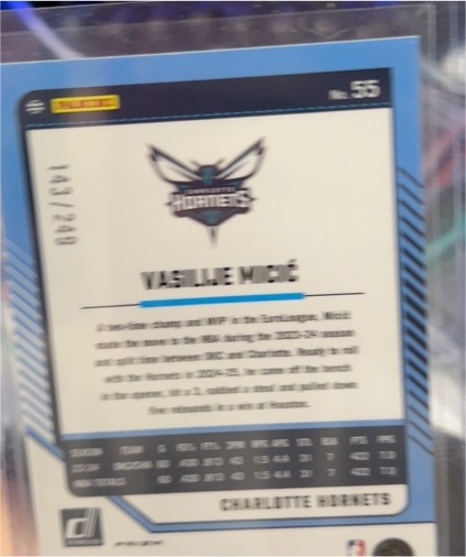 2024-25 Panini Donruss Optic #55 Vasilije Micic — front